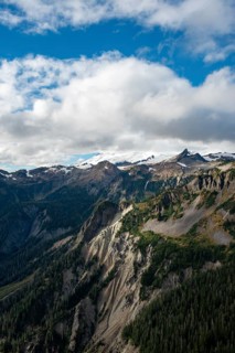 View of Mt. Baker with snow and glacier
