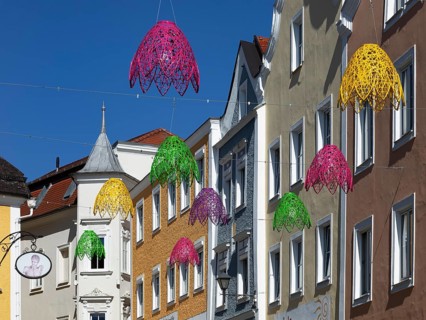Street decoration in the baroque town