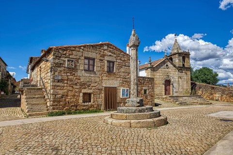 Stone pillory and Main Church