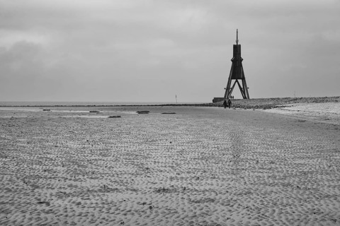 Kugelbake at Grimmershoern Bay