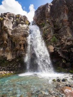Water cascading down the rocks