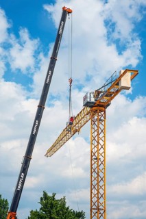 A crane being erected