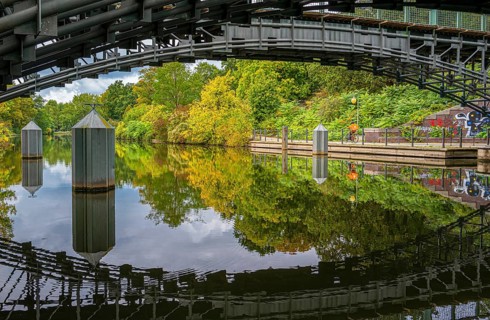 The Lichtenstein Bridge on the Landwehr Canal in Tiergarten