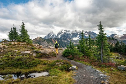 Hikers on trail on Table Mountain