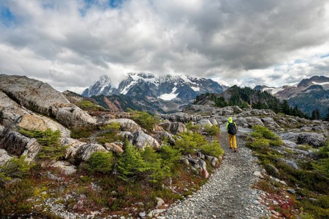 Hikers on trail on Table Mountain