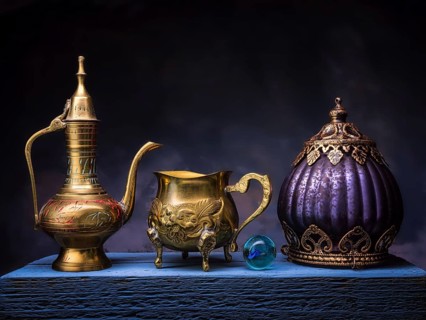 Still life with oriental vessels