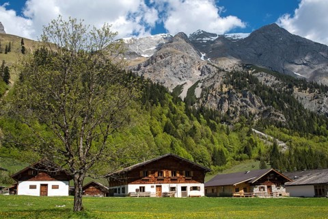 Almdorf Eng in the Karwendel Mountains