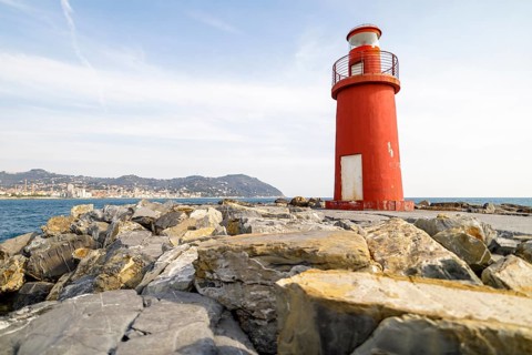 Harbour with lighthouse in Porto Maurizio
