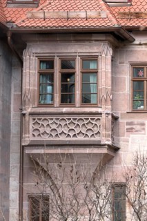 Historic oriel at Sebalder Pfarrhof