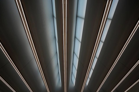 Fluorescent tubes in the Kueppersmuehle Museum