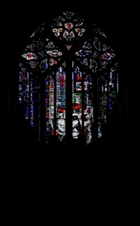 Church window by Hans Gottfried von Stockhausen above the main organ in Ulm Cathedral
