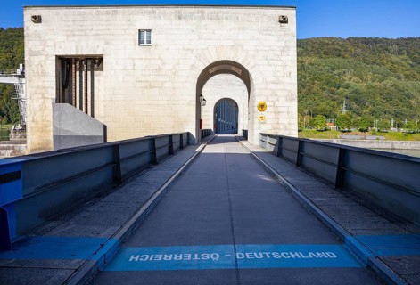 Jochenstein Danube power station on the German-Austrian border