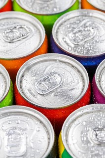 Beverages Lemonade Cola Soft drinks in cans Beverage cans in