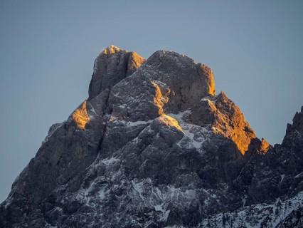 Summit in the evening light