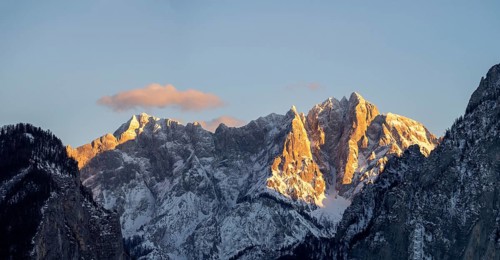 Summit of the Hochtor Group in the evening light