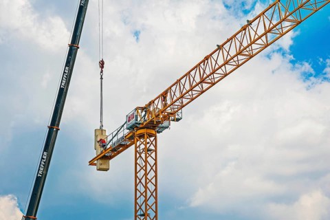 A crane being erected