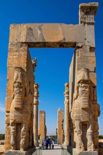 Gate of all countries with winged mixed creatures