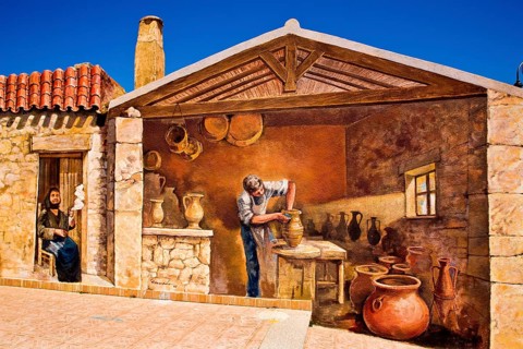Painted house fronts