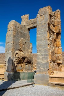 Gate of all countries with winged mixed creatures