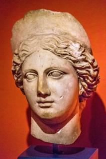 Marble head of a woman