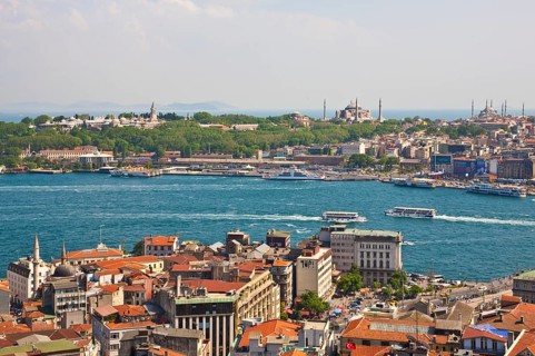 Panoramic view of Topkapi and Hagia Sophia
