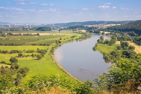 View of the Elbe from the Boselspitze vantage point