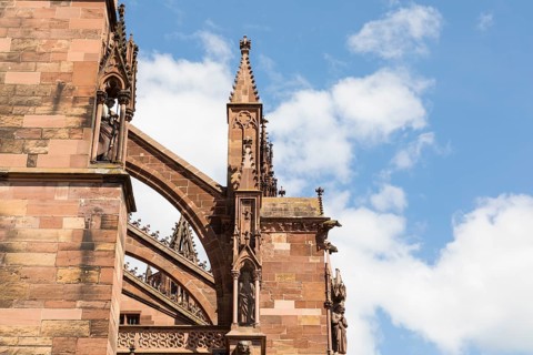 Strut and turret on the side aisle of the cathedral