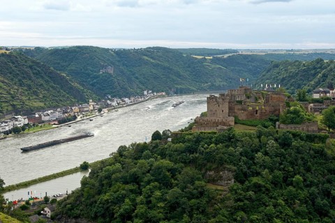Rheinfels Castle and St. Goarshausen with Katz Castle