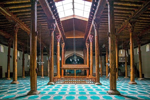 Largest wooden pillared mosque in Turkey