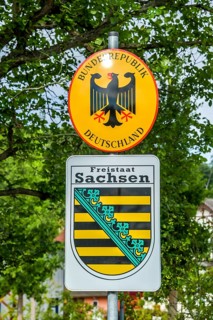 Sign Free State of Saxony
