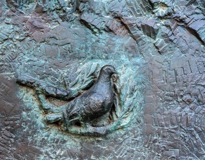 Portrait on the bronze gate of the side entrance of the Berlin Cathedral