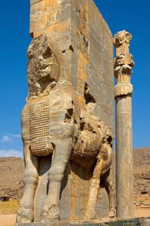 Gate of all countries with winged mixed creatures