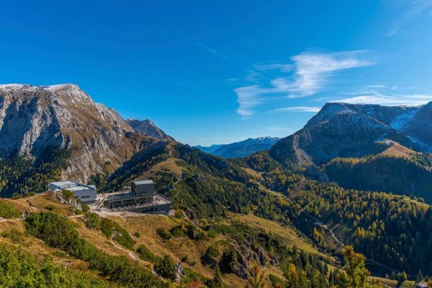 Jenner mountain station with panorama restaurant Jenneralm
