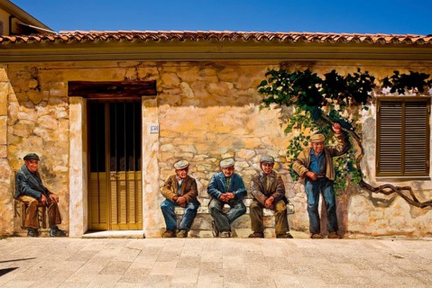 Painted house fronts