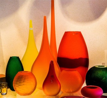 Artful vessels made of glass