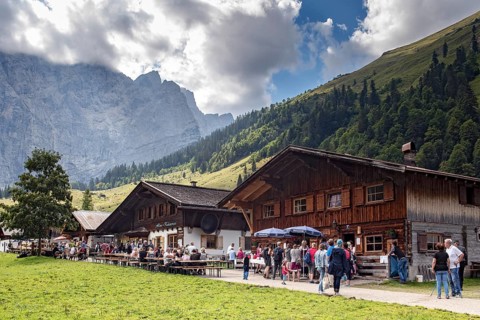 Kirtag in the alpine village of Eng