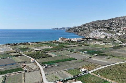View from the foot of the Moorish castle over the bay and lands of Salobrena