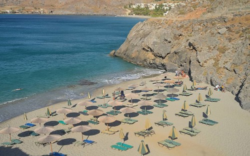 Sandy beach beach micro Ammoudi Beach