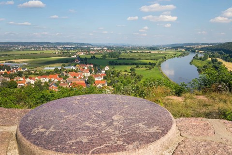 Viewpoint Boselspitze with view into the Elbe valley to Soernewitz and Coswig