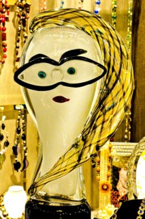 Art sculpture made of glass