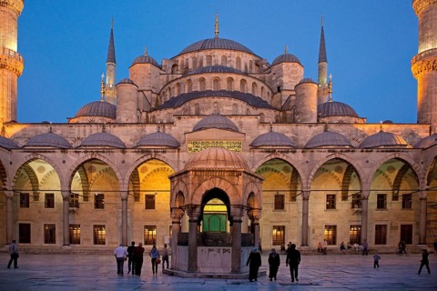 Blue Mosque by night