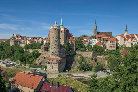 City panorama with tower Alte Wasserkunst