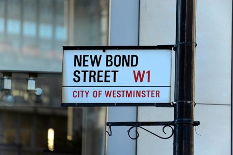 Street sign NEW BOND STREET London