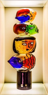 Art sculpture made of glass
