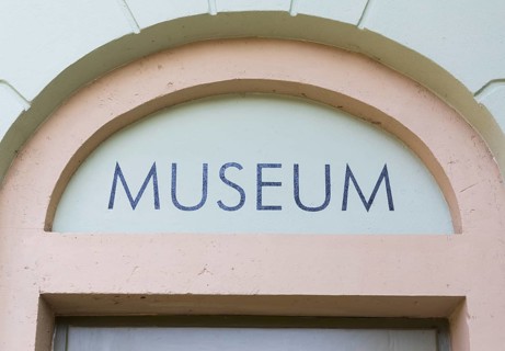 MUSEUM lettering above the entrance door to the Karrasburg Town Museum