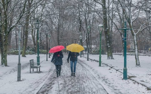 Berlin 03. 01. 2021: Walk winterly