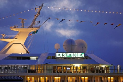 Cruise ship Artania at Hamburg Cruise Center Altona