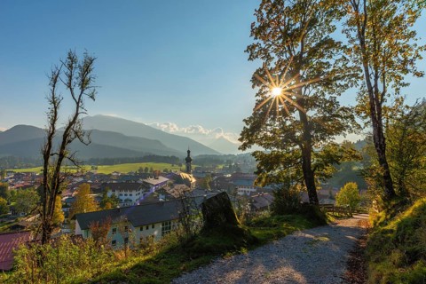 Reit im Winkl climatic health resort with St. Pancratius parish church