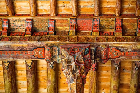Largest wooden pillared mosque in Turkey