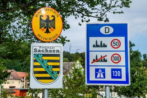Sign Free State of Saxony